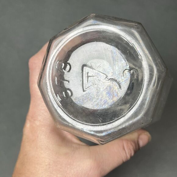 LOT 2 Vintage Glass Jugs Syrup Bottle w/Pour Spout & Handle-Paneled Glass-UV - Picture 15 of 15